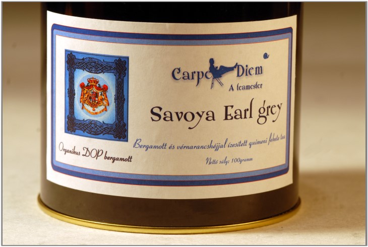 savoya earl grey tea label